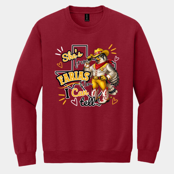 She's From Farias 02-606 - Heavy Blend Crewneck Sweatshirt Thumbnail