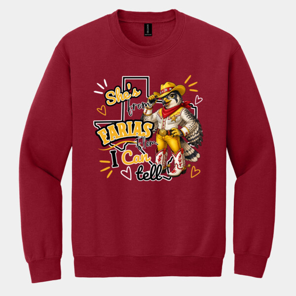 She's From Farias 02-606 - Heavy Blend Crewneck Sweatshirt Thumbnail