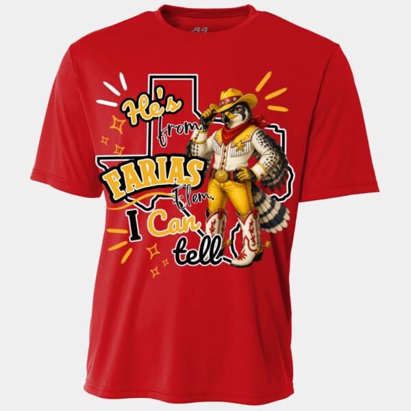 He's From Farias 02-607 - Youth Cooling Performance Short Sleeve Tee Thumbnail