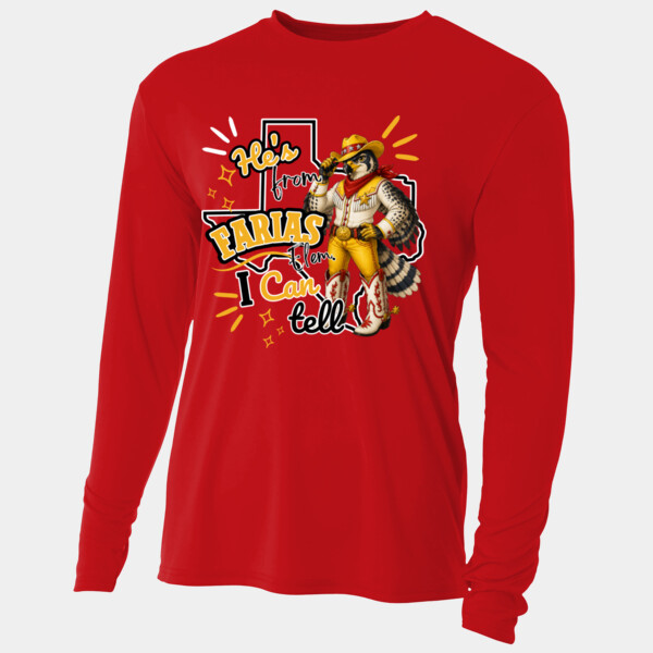 He's From Farias 02-607 - Adult Cooling Performance Long Sleeve Tee Thumbnail