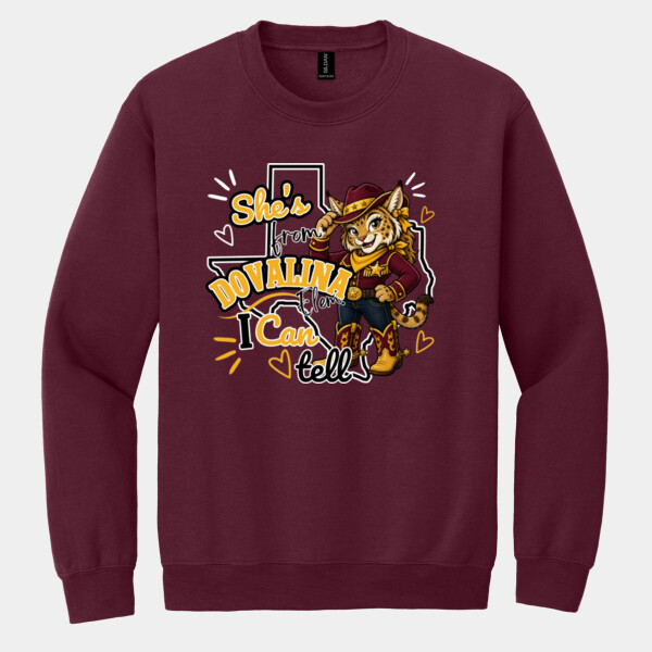 She's From Dovalina 20-103 - Heavy Blend Crewneck Sweatshirt Thumbnail