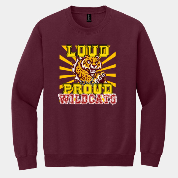 Loud & Proud Wildcats 20-600 - Heavy Blend Crewneck Sweatshirt Thumbnail