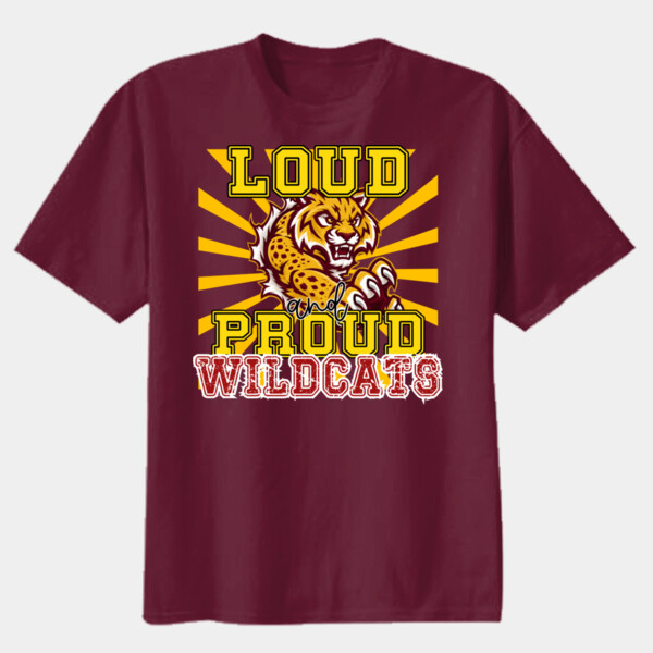 Loud & Proud Wildcats 20-600 - Youth Heavy Cotton 100% Cotton T Shirt Thumbnail