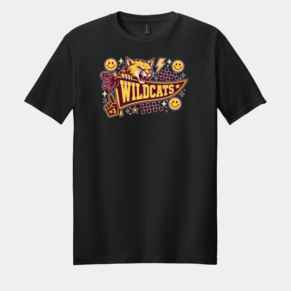 Wildcats Pennant 20-604 - Adult Softstyle ® T Shirt Thumbnail