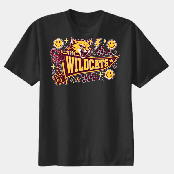 Wildcats Pennant 20-604 - Youth Heavy Cotton 100% Cotton T Shirt Thumbnail