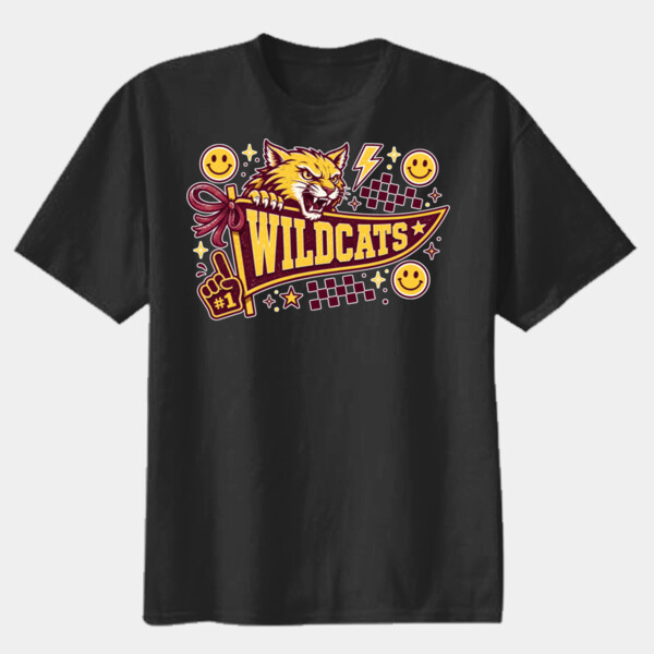 Wildcats Pennant 20-604 - Youth Heavy Cotton 100% Cotton T Shirt Thumbnail