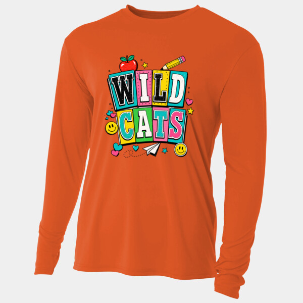 Wildcats Retro Groovy 20-605 - Adult Cooling Performance Long Sleeve Tee Thumbnail