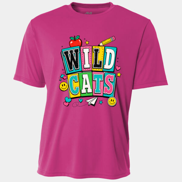 Wildcats Retro Groovy 20-605 - Adult Cooling Performance Short Sleeve Tee Thumbnail