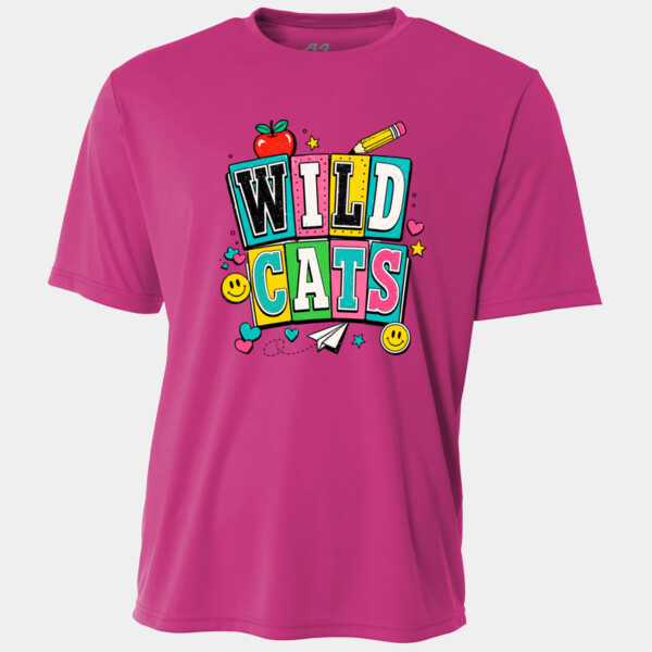 Wildcats Retro Groovy 20-605 - Adult Cooling Performance Short Sleeve Tee Thumbnail