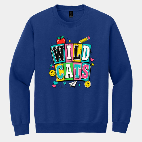 Wildcats Retro Groovy 20-605 - Heavy Blend Crewneck Sweatshirt Thumbnail