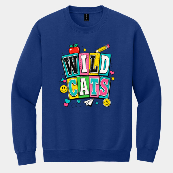 Wildcats Retro Groovy 20-605 - Heavy Blend Crewneck Sweatshirt Thumbnail