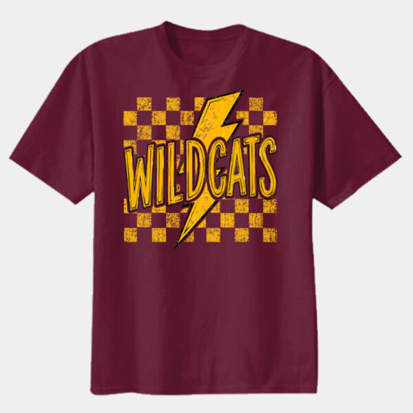 Wildcats Thunderbolt 20-607 - Youth Heavy Cotton 100% Cotton T Shirt Thumbnail