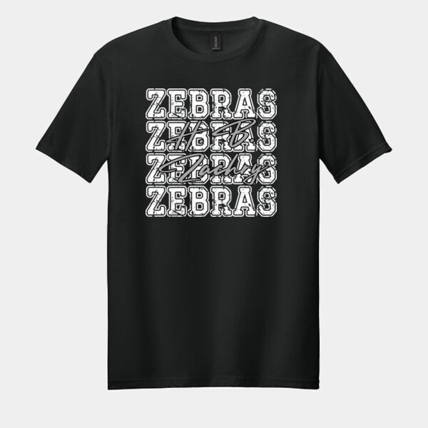 Zebras 4X 02-802 - Adult Softstyle ® T Shirt Thumbnail