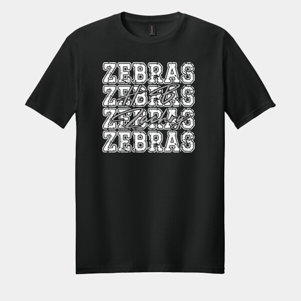 Zebras 4X 02-802 - Adult Softstyle ® T Shirt Thumbnail