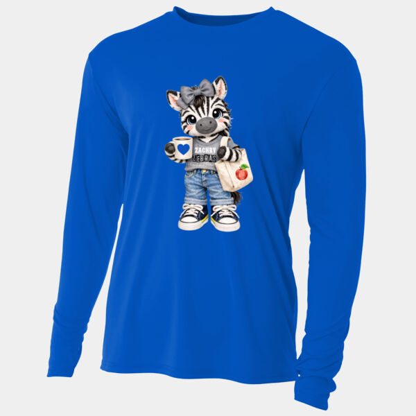 Zebra Mascot 02-804 - Adult Cooling Performance Long Sleeve Tee Thumbnail