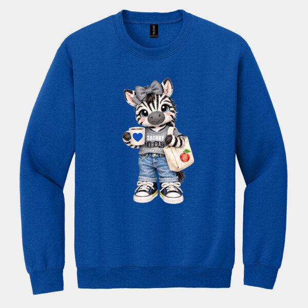 Zebra Mascot 02-804 - Heavy Blend Crewneck Sweatshirt Thumbnail