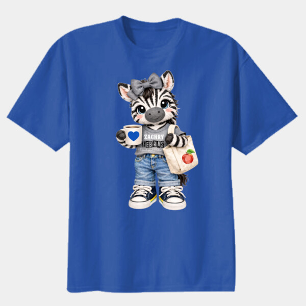 Zebra Mascot 02-804 - Youth Heavy Cotton 100% Cotton T Shirt Thumbnail