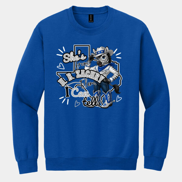 She's From Zachry 02-805 - Heavy Blend Crewneck Sweatshirt Thumbnail