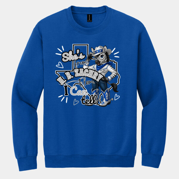 She's From Zachry 02-805 - Heavy Blend Crewneck Sweatshirt Thumbnail