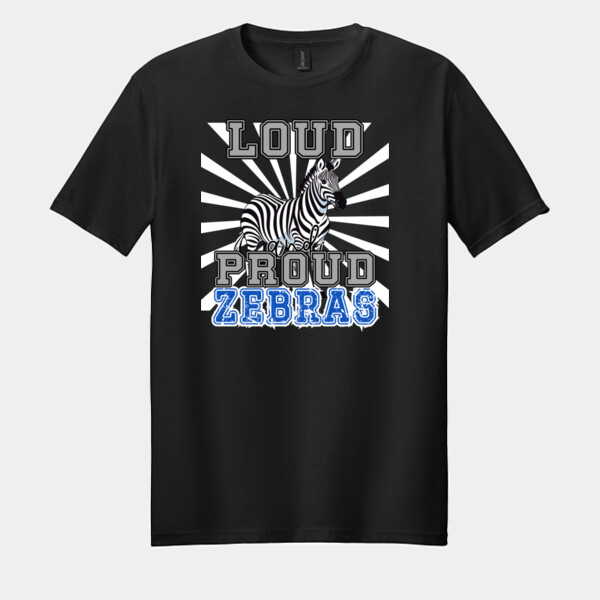 Loud & Proud Zebras 20-800 - Adult Softstyle ® T Shirt Thumbnail