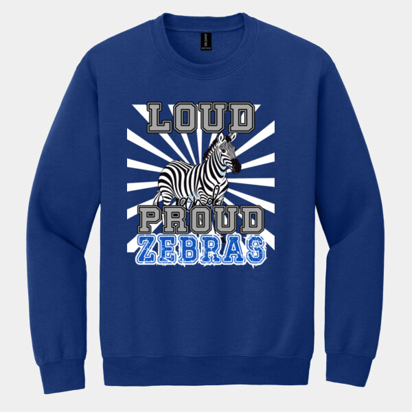 Loud & Proud Zebras 20-800 - Heavy Blend Crewneck Sweatshirt Thumbnail