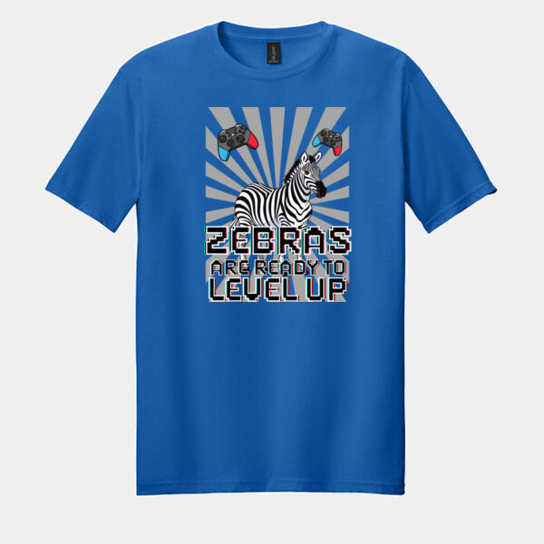 Level Up Zebras 20-801 - Adult Softstyle ® T Shirt Thumbnail