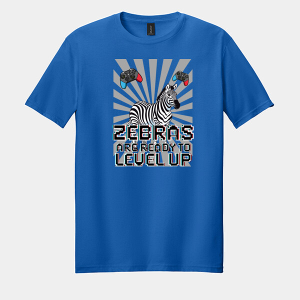 Level Up Zebras 20-801 - Adult Softstyle ® T Shirt Thumbnail