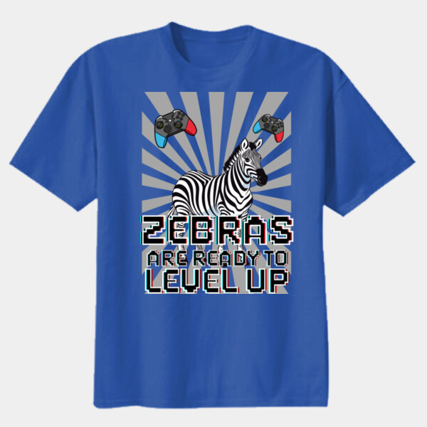 Level Up Zebras 20-801 - Youth Heavy Cotton 100% Cotton T Shirt Thumbnail