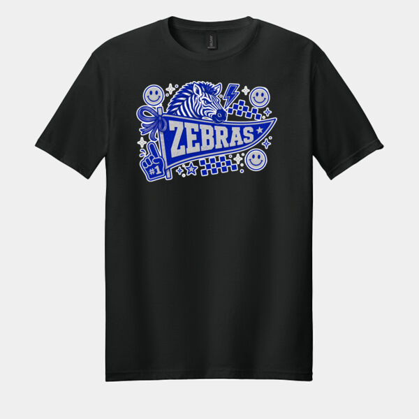 Zebras Pennant 20-802 - Adult Softstyle ® T Shirt Thumbnail