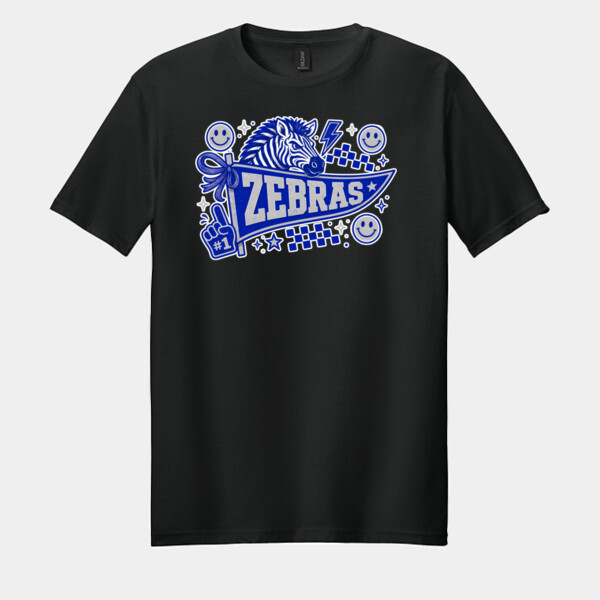 Zebras Pennant 20-802 - Adult Softstyle ® T Shirt Thumbnail