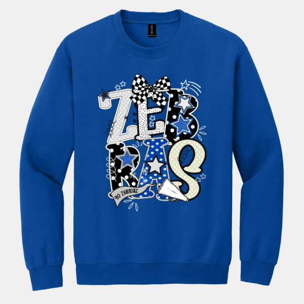 Zebras Preppy 20-803 - Heavy Blend Crewneck Sweatshirt Thumbnail
