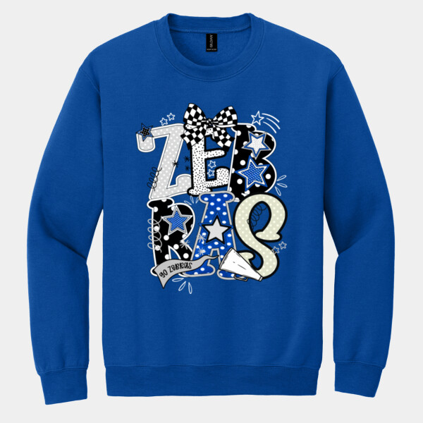 Zebras Preppy 20-803 - Heavy Blend Crewneck Sweatshirt Thumbnail