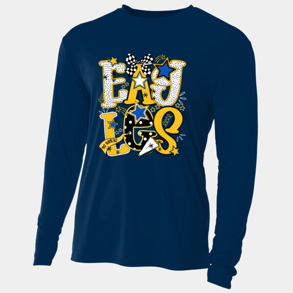 Eagles Preppy Blue/Yellow 20-200 - Adult Cooling Performance Long Sleeve Tee Thumbnail