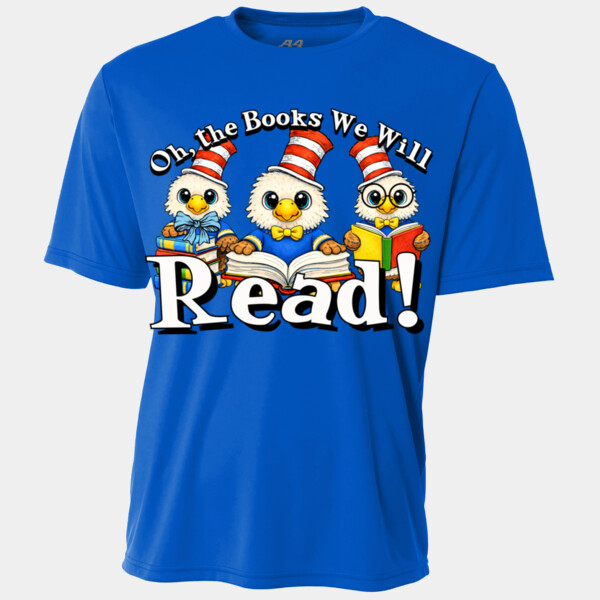 Oh The Books We Will Read Eagles 20-201 - Youth Cooling Performance Short Sleeve Tee Thumbnail