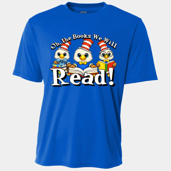 Oh The Books We Will Read Eagles 20-201 - Adult Cooling Performance Short Sleeve Tee Thumbnail
