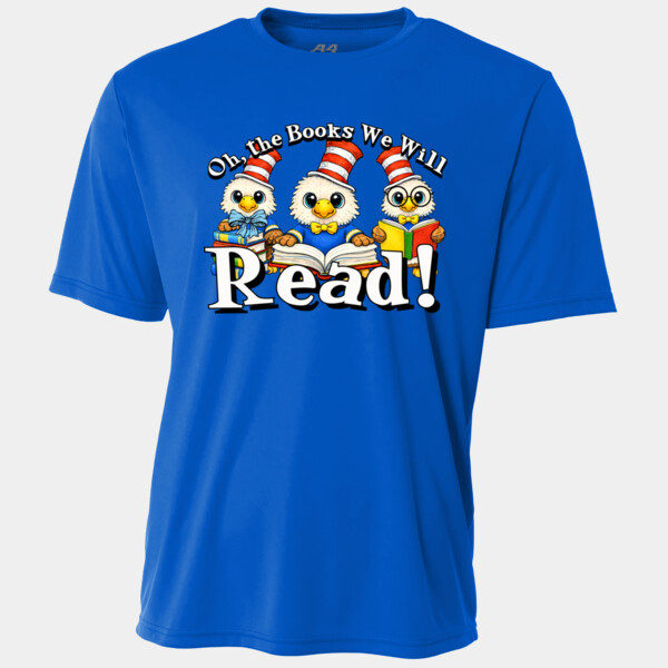 Oh The Books We Will Read Eagles 20-201 - Adult Cooling Performance Short Sleeve Tee Thumbnail