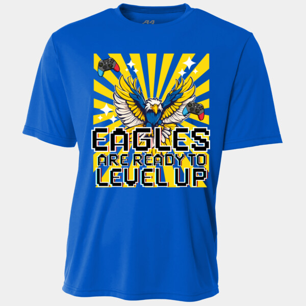 Level Up Eagles Blue and Yellow 20-203 - Youth Cooling Performance Short Sleeve Tee Thumbnail