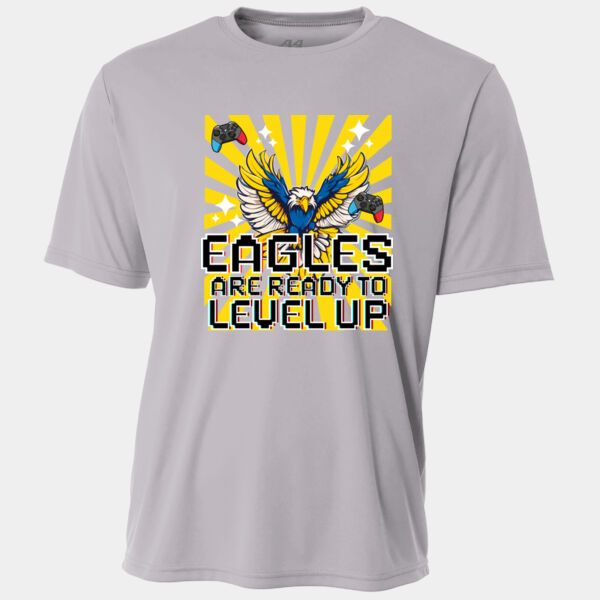 Level Up Eagles Blue and Yellow 20-203 - Adult Cooling Performance Short Sleeve Tee Thumbnail