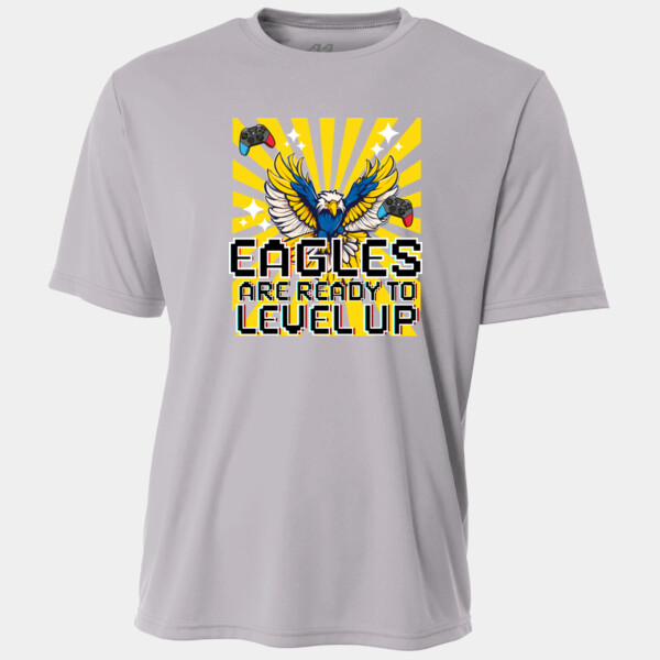 Level Up Eagles Blue and Yellow 20-203 - Adult Cooling Performance Short Sleeve Tee Thumbnail