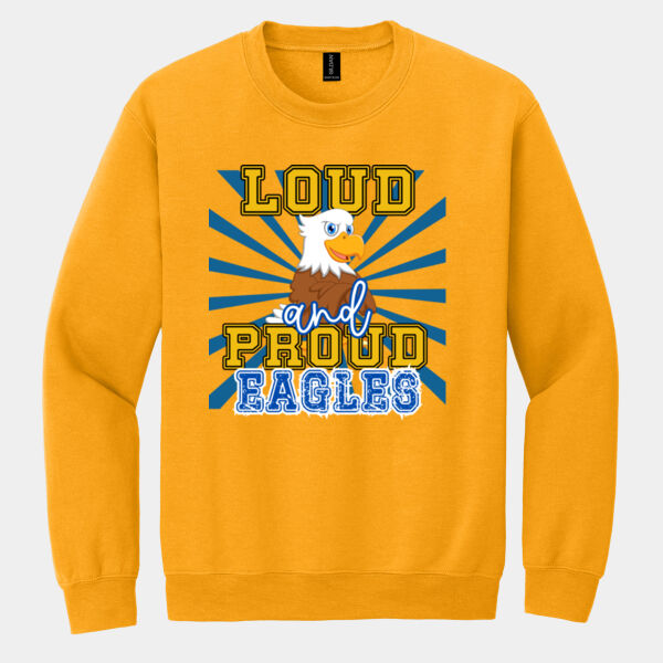Loud & Proud Eagles 20-205 - Heavy Blend Crewneck Sweatshirt Thumbnail