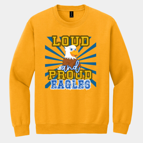 Loud & Proud Eagles 20-205 - Heavy Blend Crewneck Sweatshirt Thumbnail