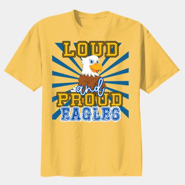 Loud & Proud Eagles 20-205 - Youth Heavy Cotton 100% Cotton T Shirt Thumbnail