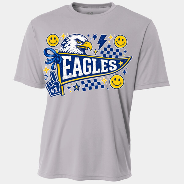 Eagles Blue and Yellow Pennant 20-206 - Youth Cooling Performance Short Sleeve Tee Thumbnail