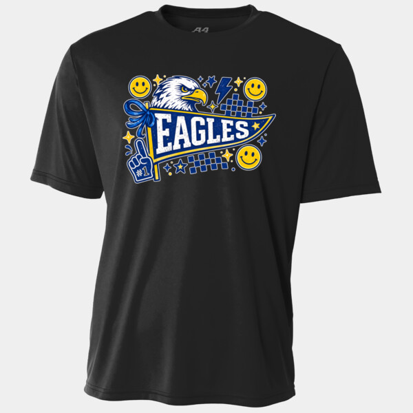 Eagles Blue and Yellow Pennant 20-206 - Adult Cooling Performance Short Sleeve Tee Thumbnail