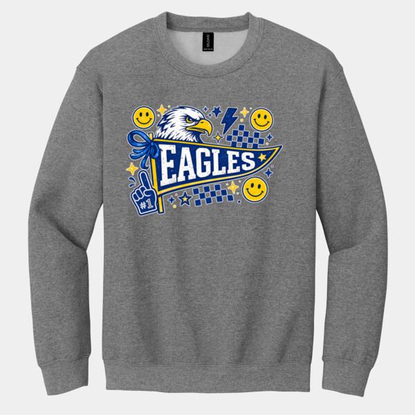 Eagles Blue and Yellow Pennant 20-206 - Heavy Blend Crewneck Sweatshirt Thumbnail