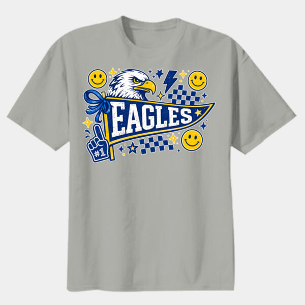 Eagles Blue and Yellow Pennant 20-206 - Youth Heavy Cotton 100% Cotton T Shirt Thumbnail