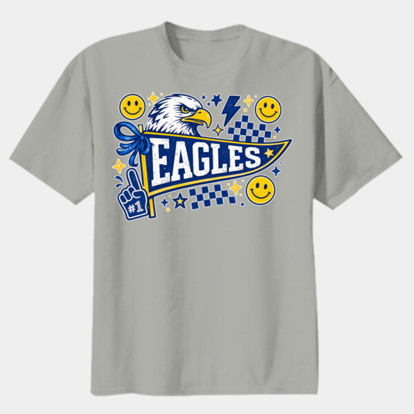 Eagles Blue and Yellow Pennant 20-206 - Youth Heavy Cotton 100% Cotton T Shirt Thumbnail