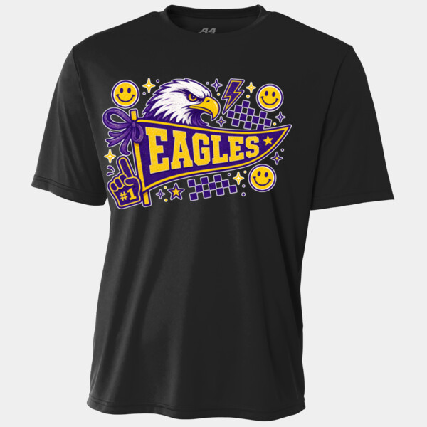Eagles Pennant Yellow and Purple 20-207 - Youth Cooling Performance Short Sleeve Tee Thumbnail