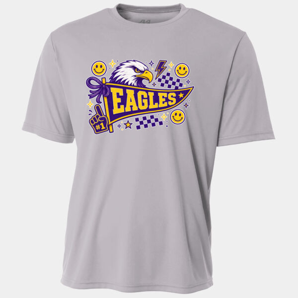 Eagles Pennant Yellow and Purple 20-207 - Adult Cooling Performance Short Sleeve Tee Thumbnail