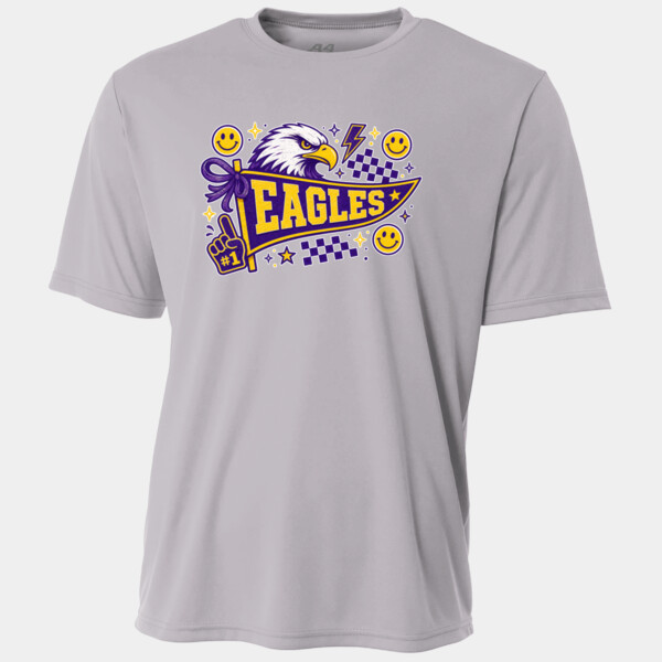 Eagles Pennant Yellow and Purple 20-207 - Adult Cooling Performance Short Sleeve Tee Thumbnail